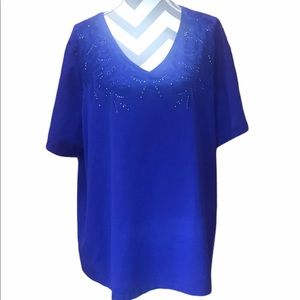Catherine’s Blue Short Sleeved Pullover Tunic - Si